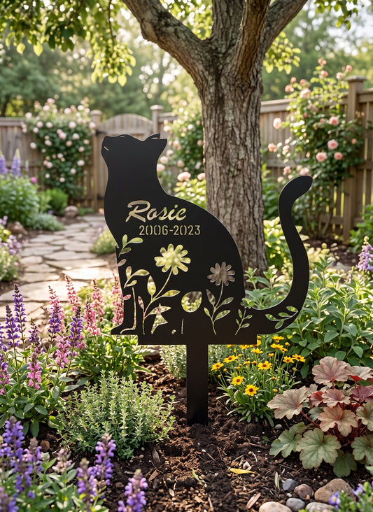 Personalized Cat Memorial Stake