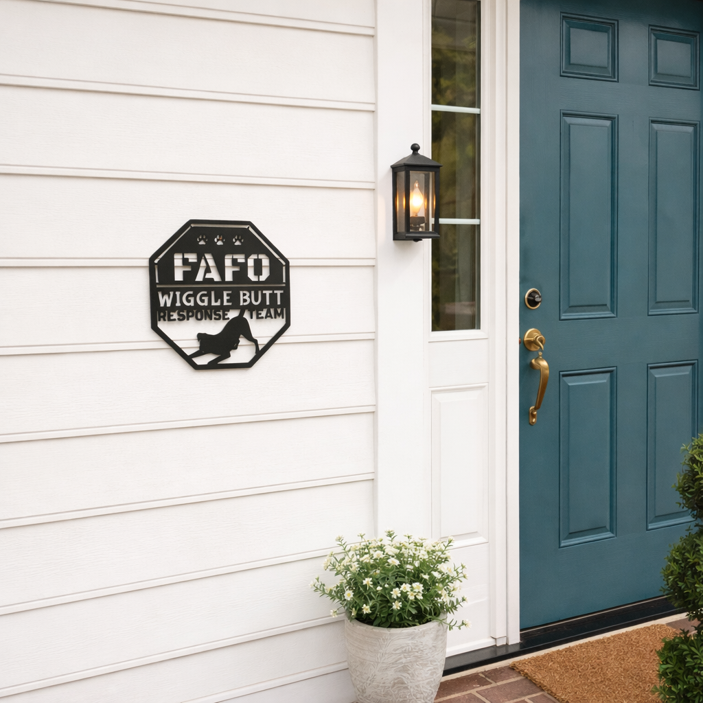 FAFO Wiggle Butt Response Team Metal Sign
