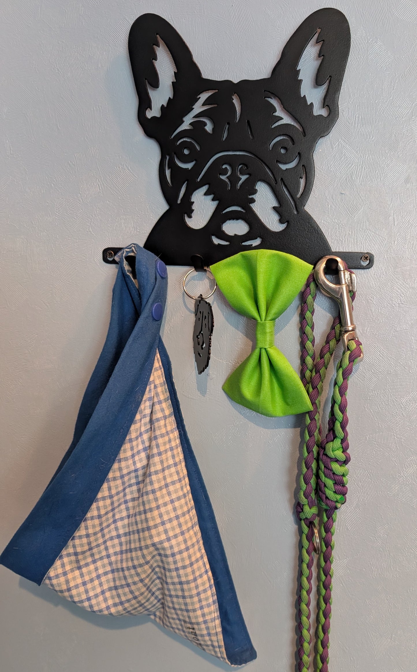 Frenchie Small Key & Leash Organizer