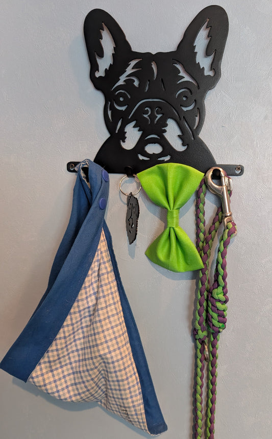 Frenchie Small Key & Leash Organizer