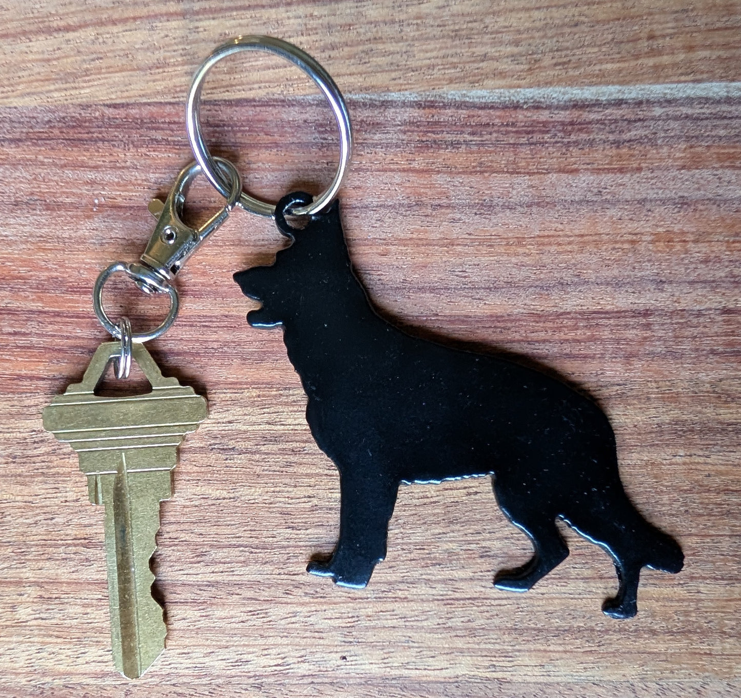 German Shephard Metal Keychain