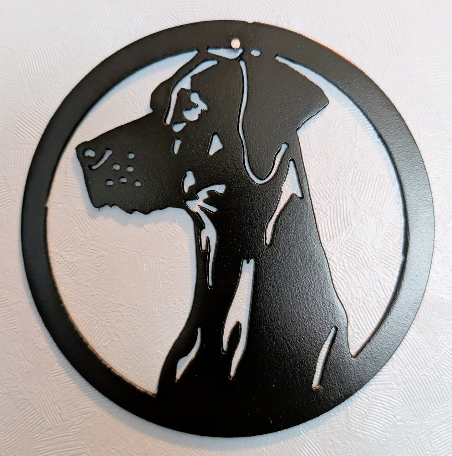 Great Dane Metal Wall Round