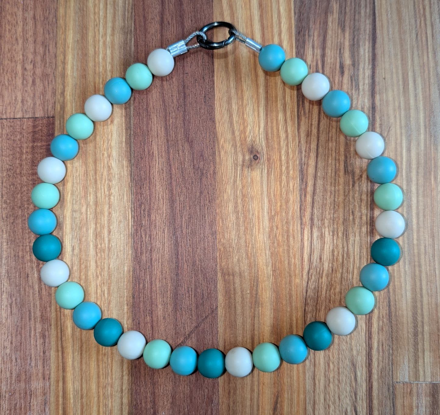 Beaded "Greens" Dog Necklace