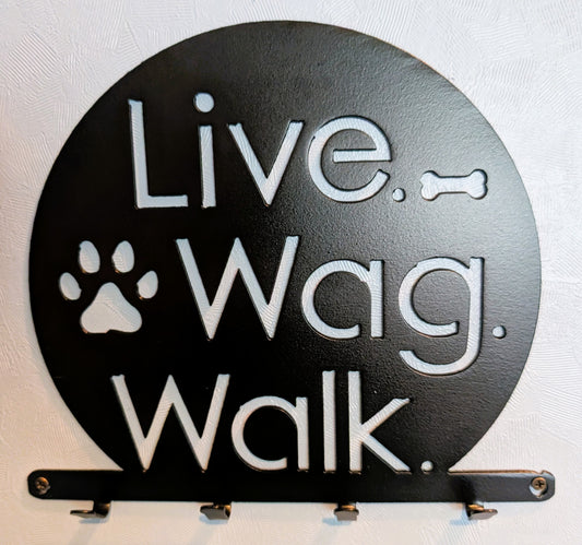 Live. Wag. Walk. Small Key & Leash Organizer