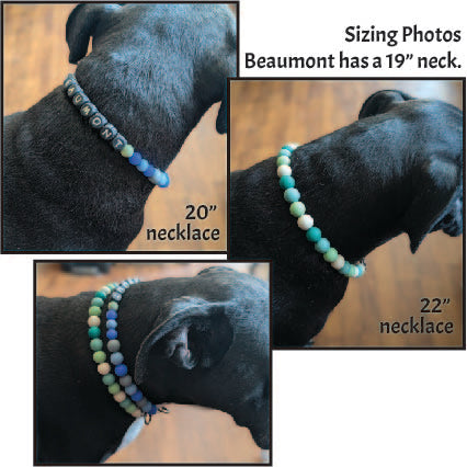 Beaded "Greens" Dog Necklace