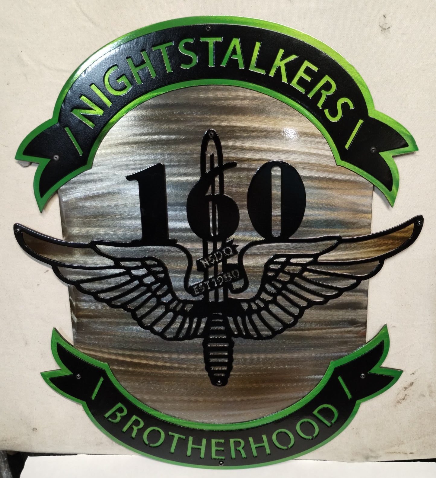 Nightstalkers Brotherhood Emblem – 3-Layered Metal Wall Art