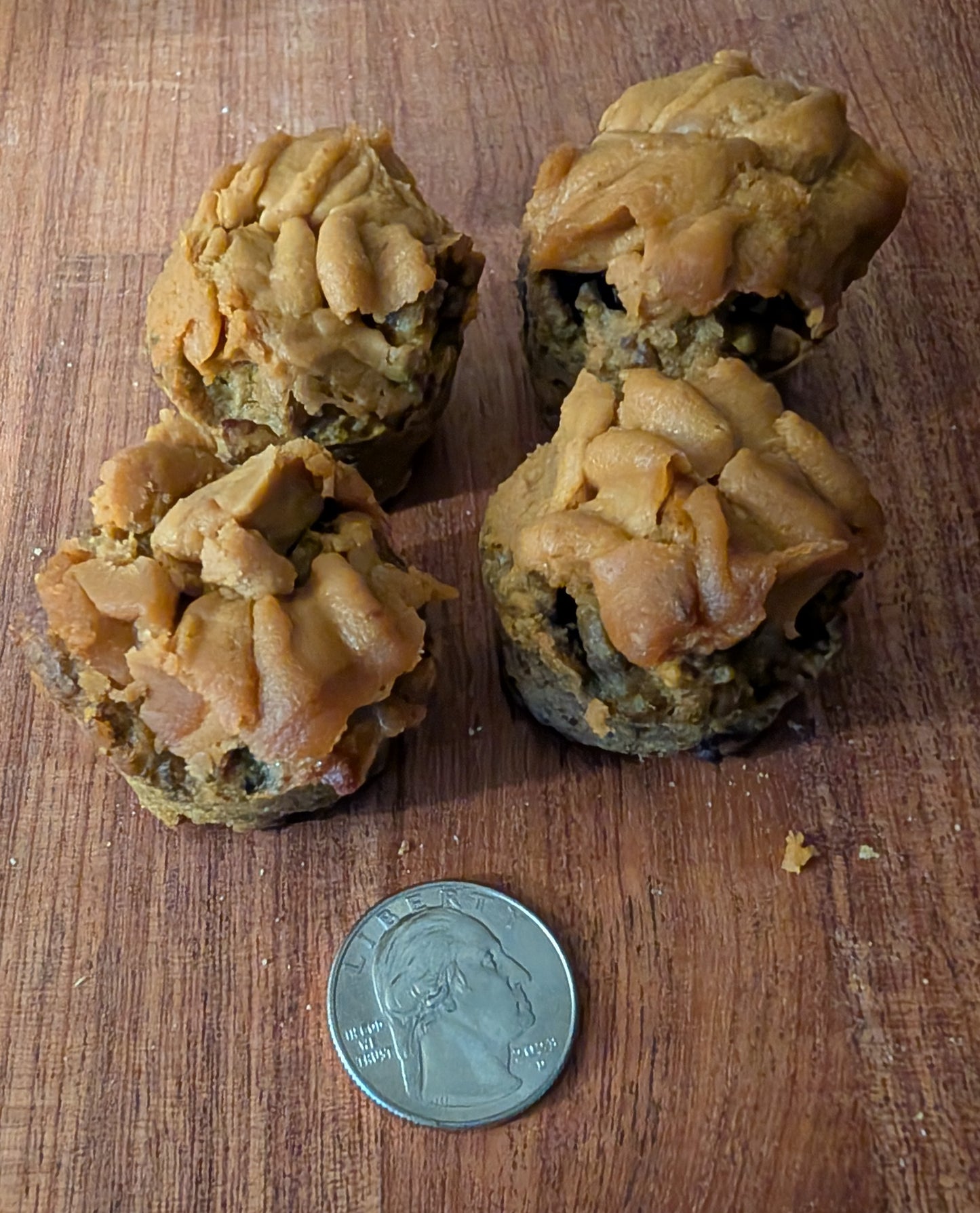 PB Berry Mini PupCakes – Grain-Free – Peanut Butter, Pumpkin & Blueberry Soft Dog Cakes (4 Pack) CANNOT BE SHIPPED