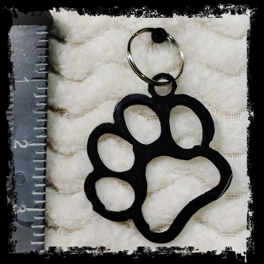 Paw Print Metal Keychain