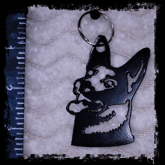 German Shepherd Metal Keychain