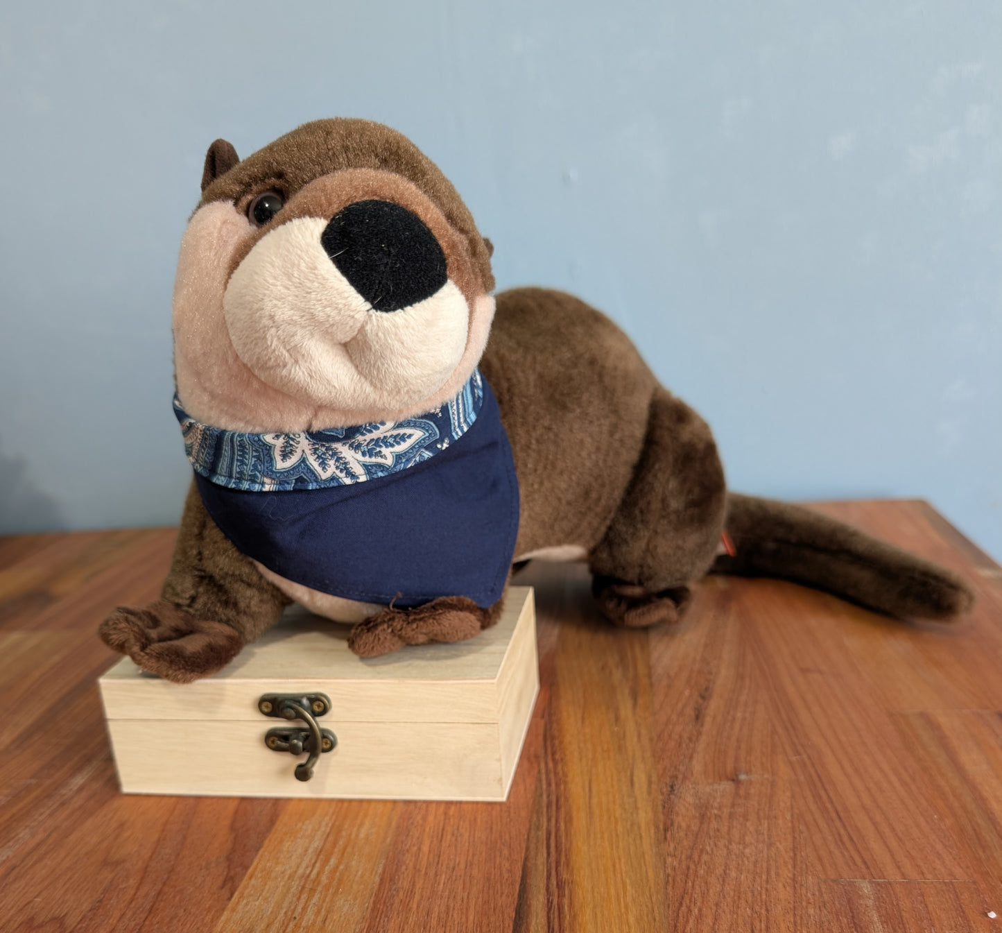 Blue Paisley Bandana - Reversable