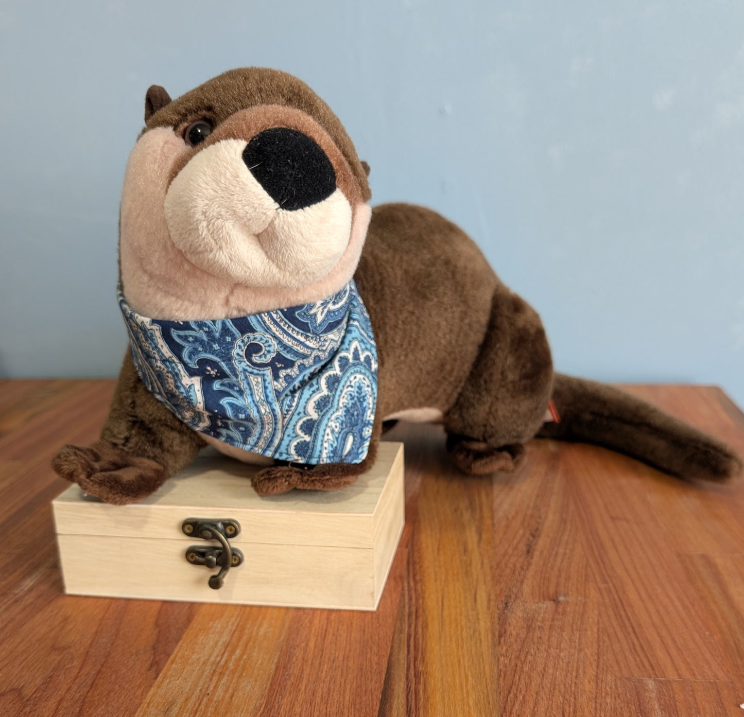 Blue Paisley Bandana - Reversable