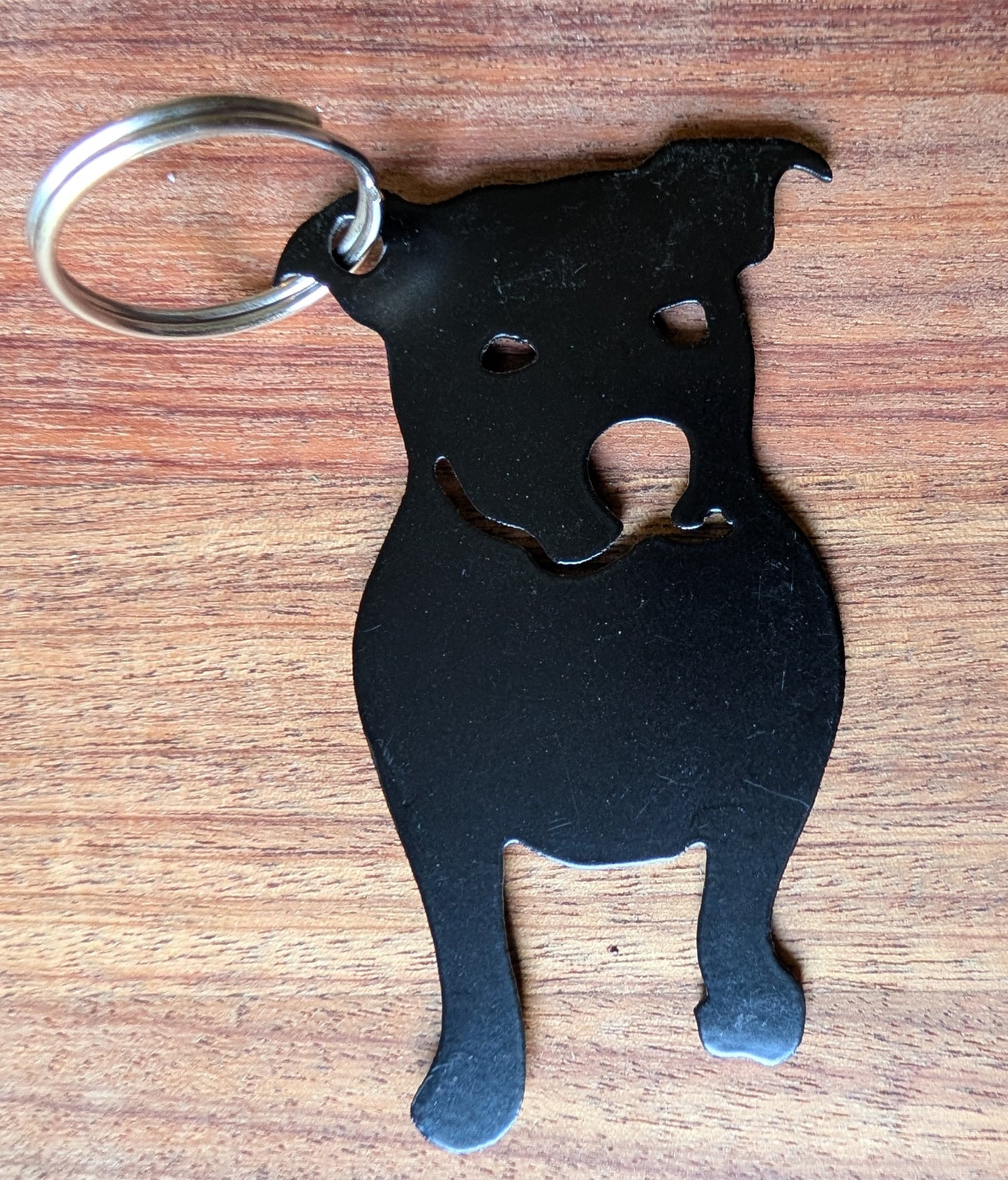 Pittie Metal Keychain