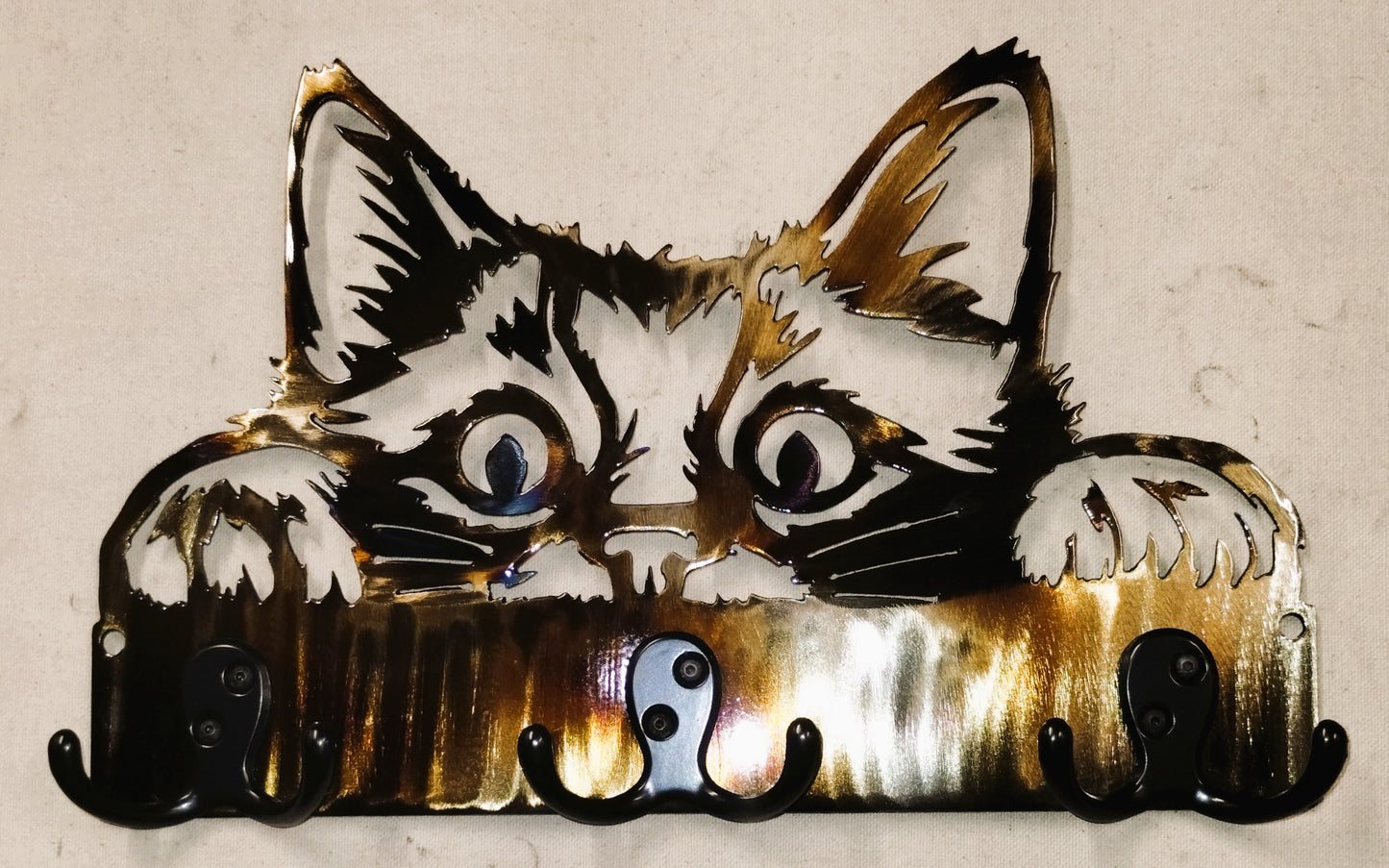 Scared Cat Key Chain-Leash Hanger