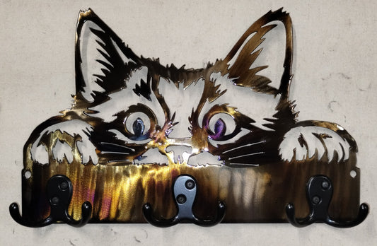 Scared Cat Key Chain-Leash Hanger