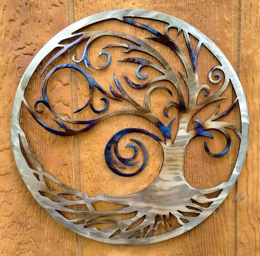 Swirling Tree of Life – Metal Wall Art