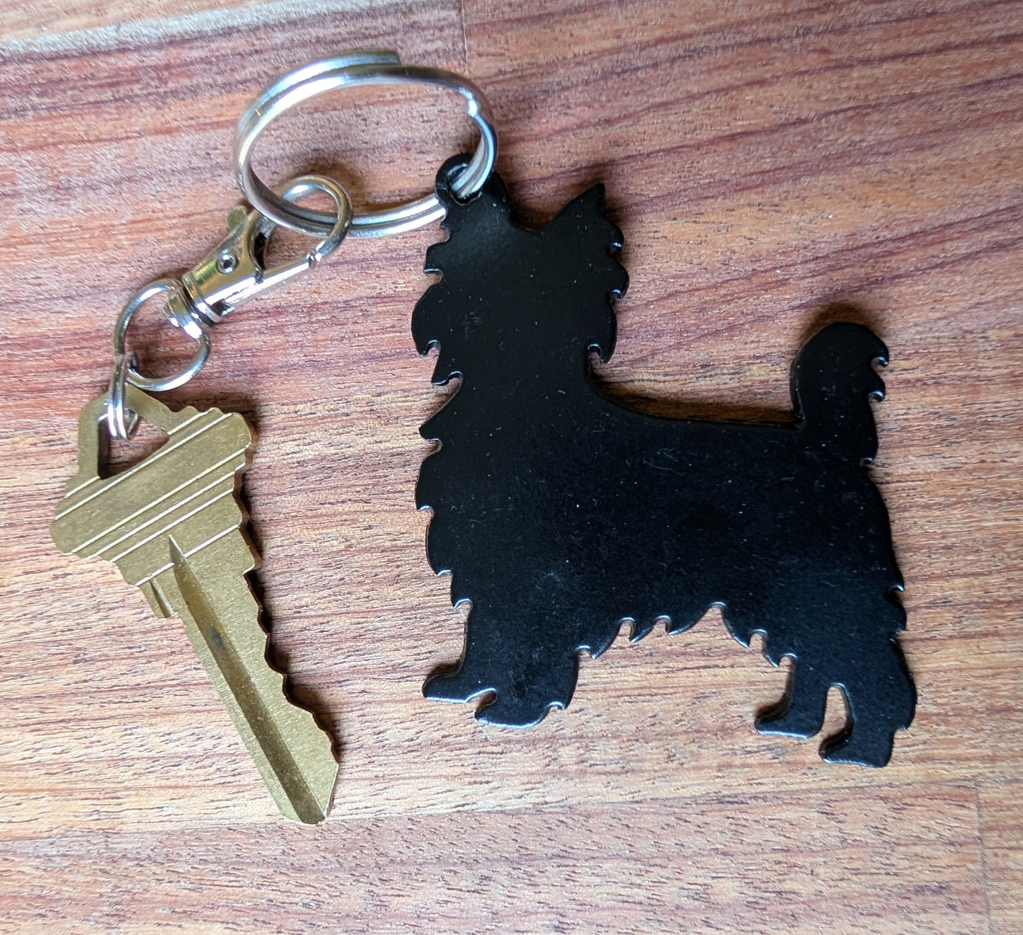 Terrier Metal Keychain