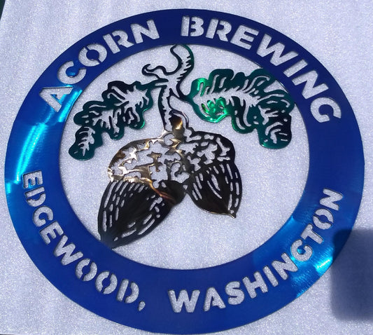 Custom Business Logo – Acorn Brewing Sign