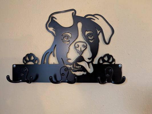 Boxer Key Chain-Dog Leash Hanger