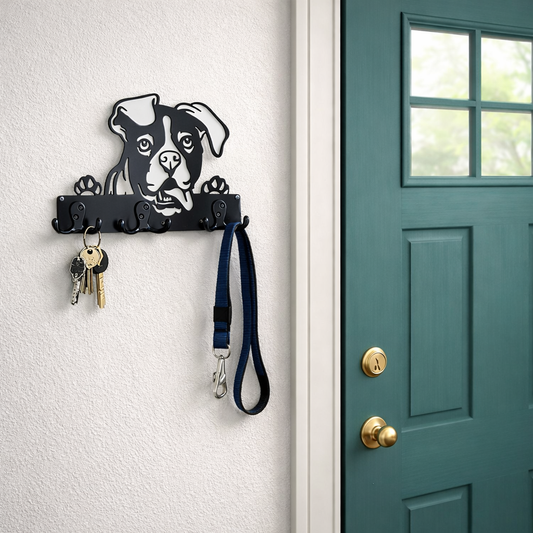 Boxer Key Chain-Dog Leash Hanger