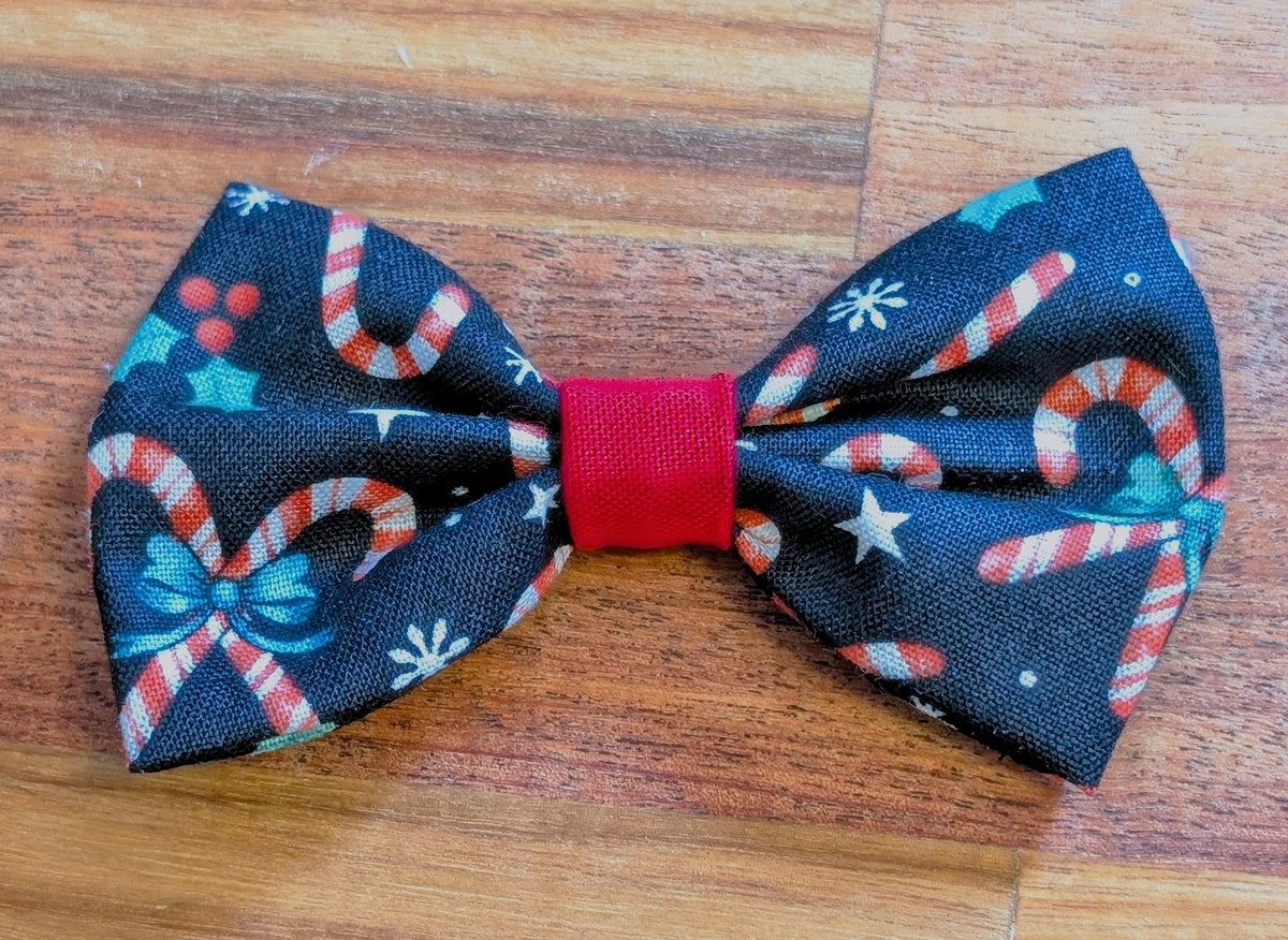 Dog Bow Ties in Christmas Patterns | Handmade Pet Bowties for Dogs & Cats