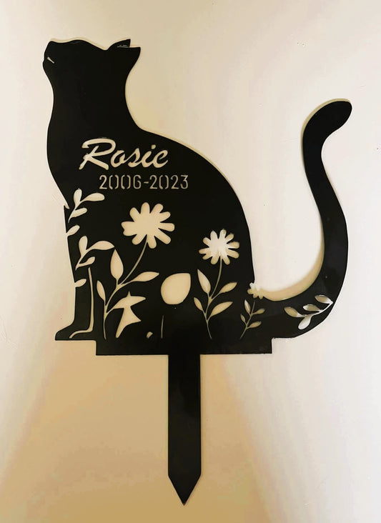Personalized Cat Memorial Stake