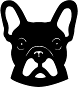 Frenchie Metal Keychain