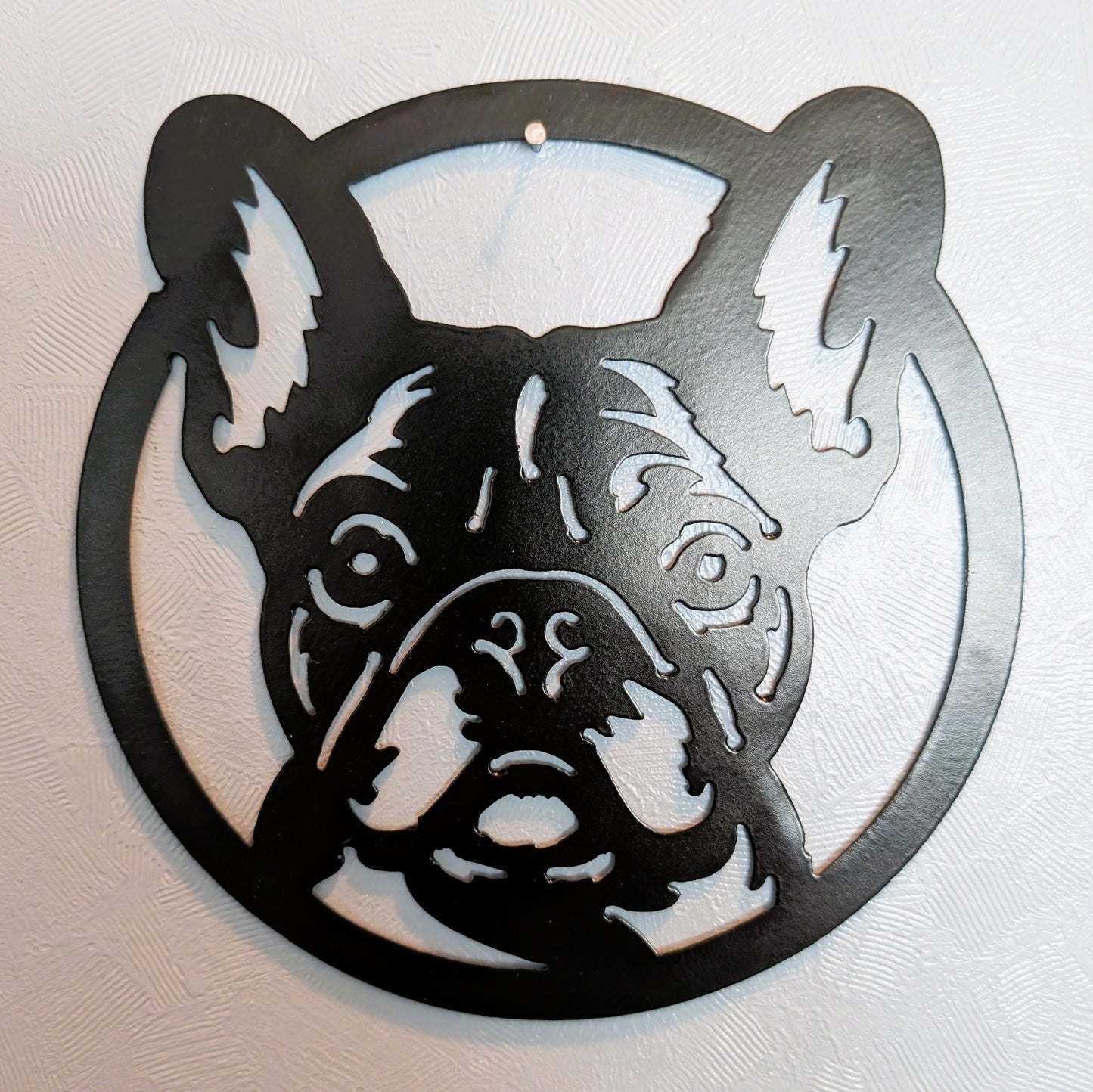 Frenchie Metal Wall Round