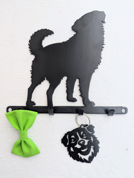 Fluffy Dog Small Key & Leash Organizer