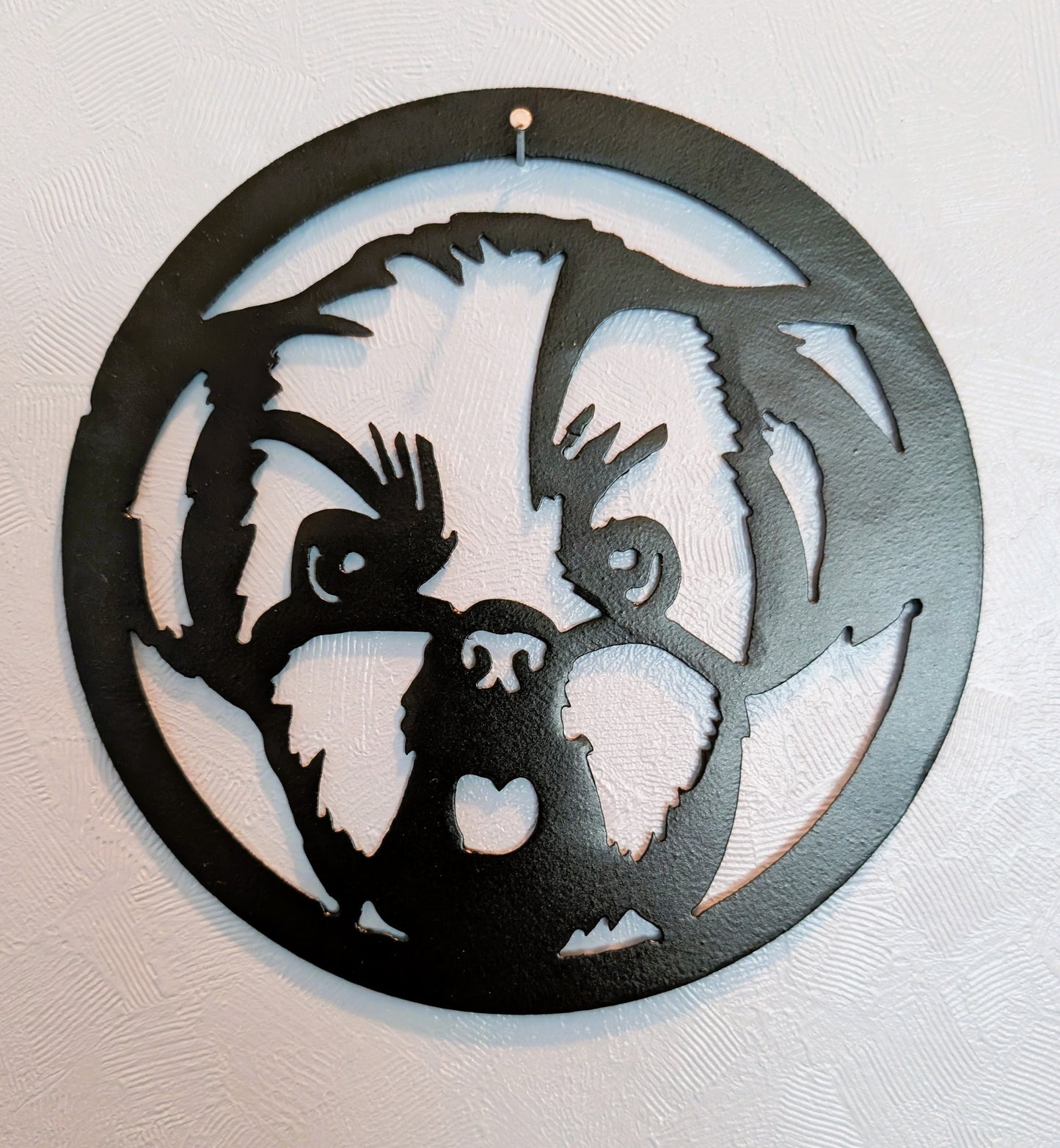 Shih Tzu Metal Wall Round