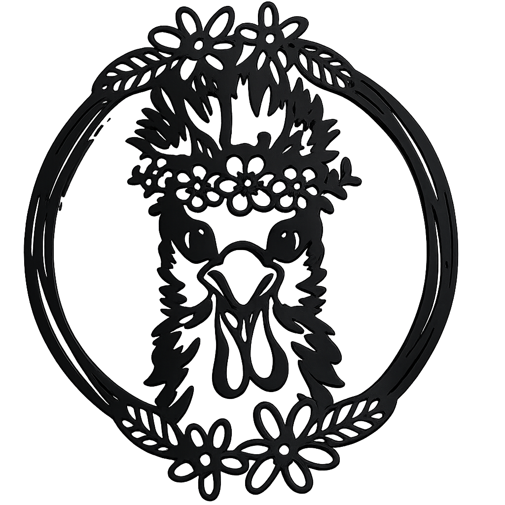 Silkie Chick Metal Wall Art