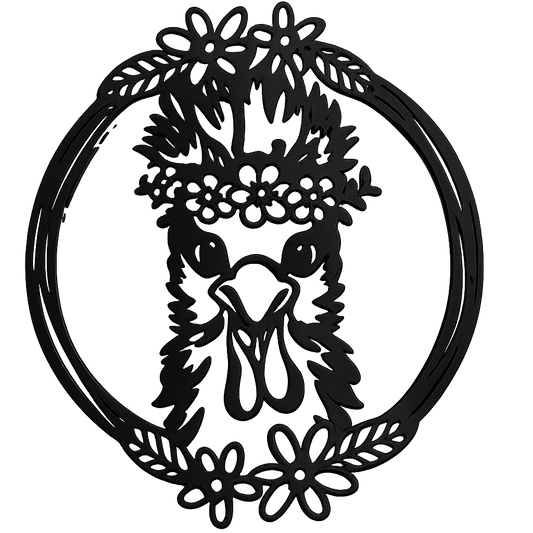 Silkie Chick Metal Wall Art