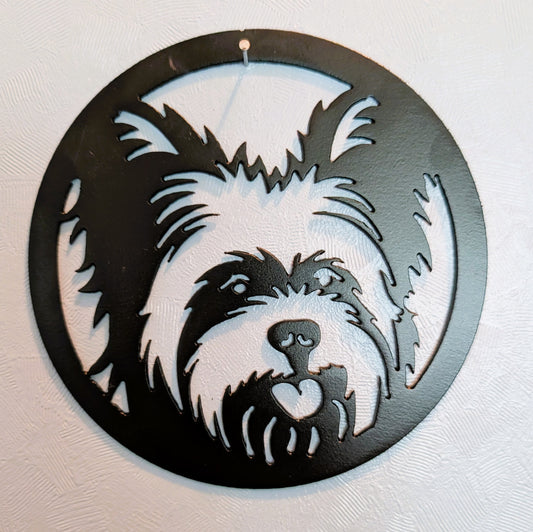Terrier Metal Wall Round