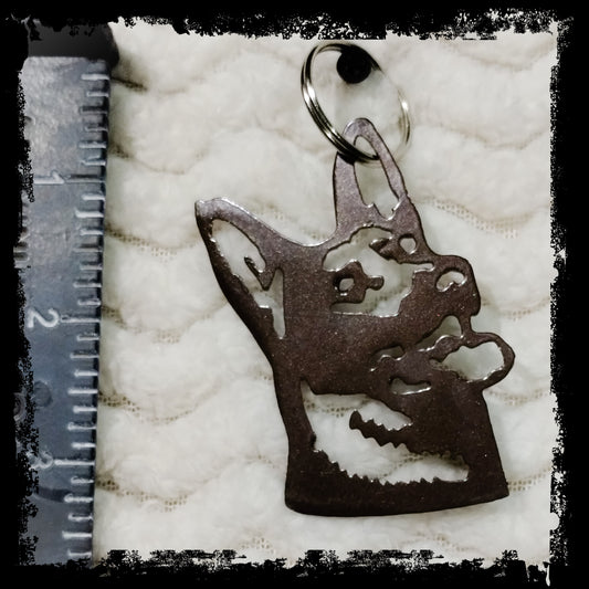 German Shepherd Metal Keychain