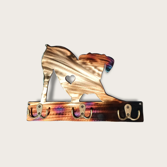 Boxer Play Bowing Dog Keychain Holder, Dog Leash Hanger