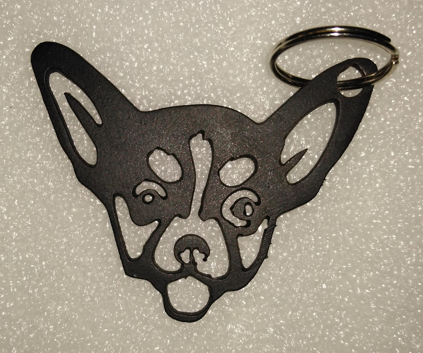 Chihuahua Metal Keychain