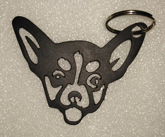 Chihuahua Metal Keychain